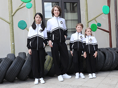 新款安全3M反光運動中小學(xué)校服訂做套裝