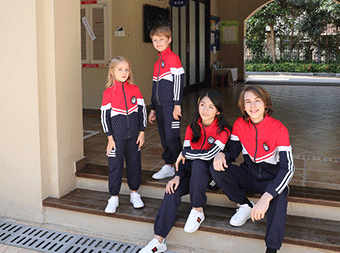 秋冬季拼色運動小學校服套裝