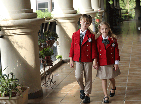 學(xué)院風(fēng)羊毛昵冬季大衣校服訂做套裝