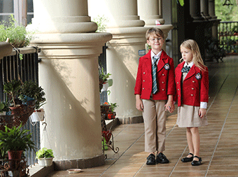 學(xué)院風(fēng)羊毛昵冬季大衣校服訂做套裝