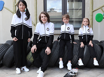 新款安全3M反光運動中小學(xué)校服訂做套裝